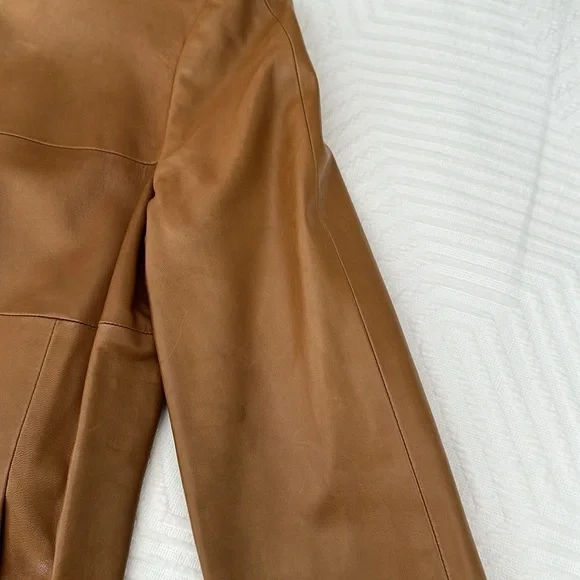 Gucci Leather Jacket with Gold Trim Size 38 - Picture 5 of 10